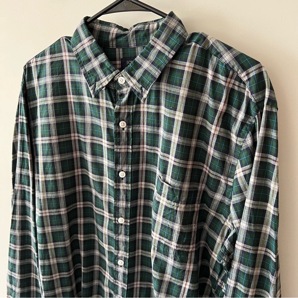 J. Crew Bundle of 2 Plaid Button Down Shirts Red Green E - Picture 11 of 11